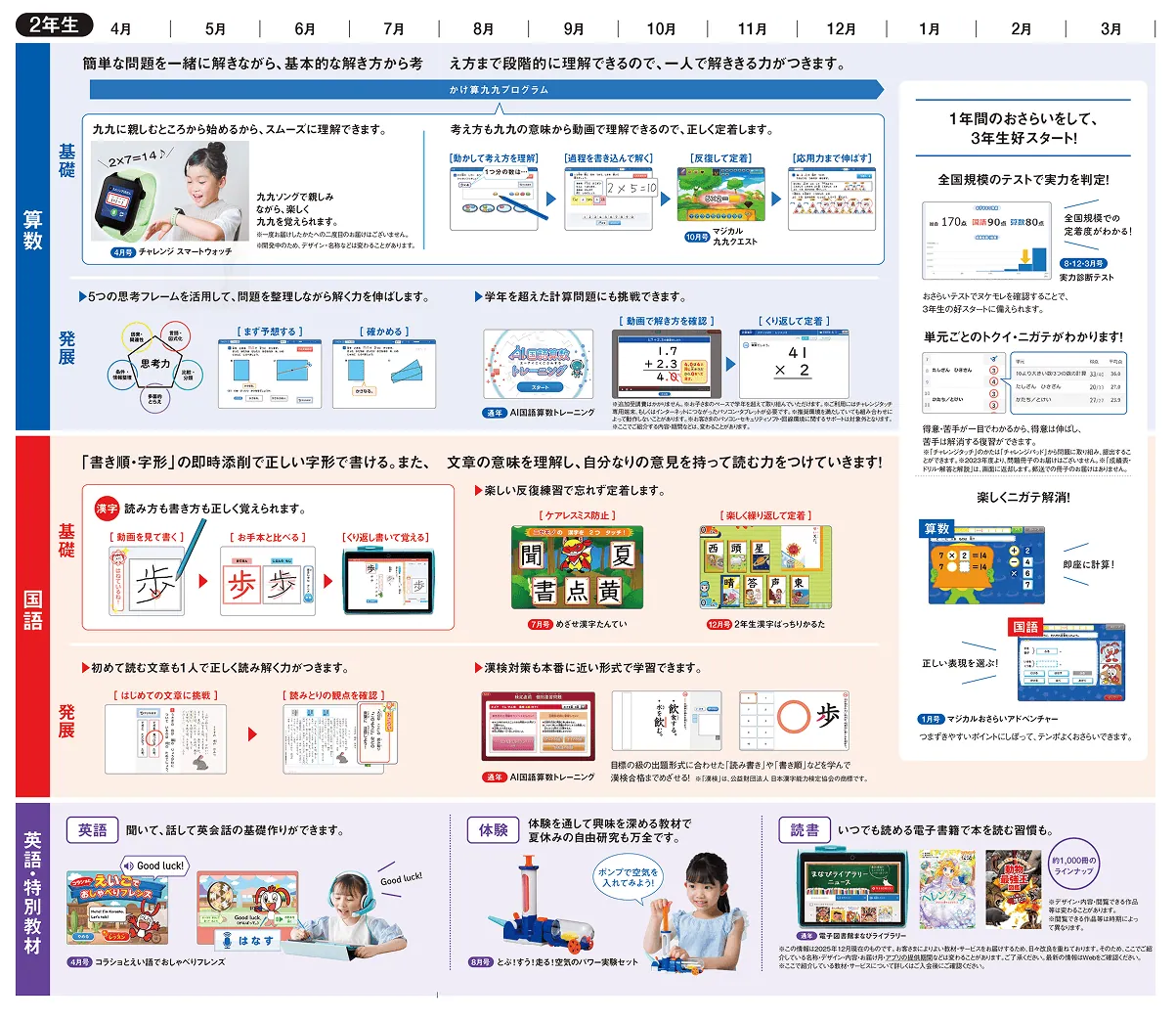 表:年間ラインナップ