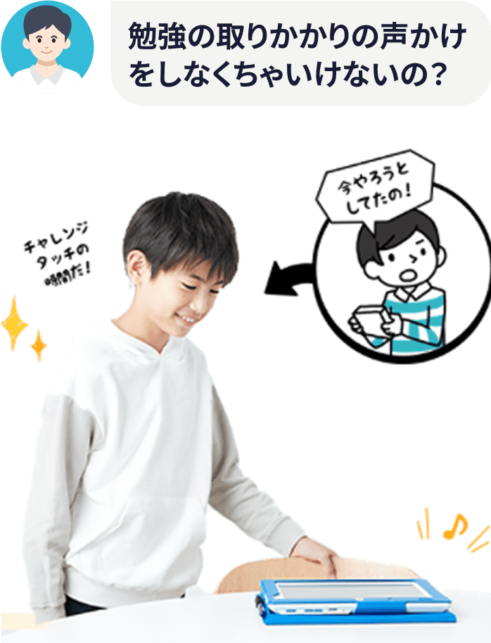 勉強の取り掛かりの声がけがいつも大変